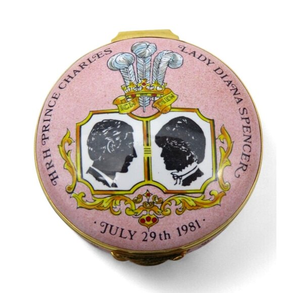 CRUMMLES Enamel Lady DIANA and Prince of Wales 1981 Wedding Limited 116/500 - Picture 2 of 10